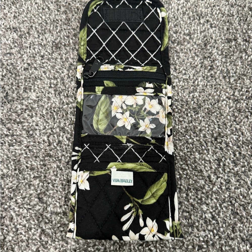 Vera Bradley Quilted Floral Fold-Over Wallet - Black - Picture 2 of 3